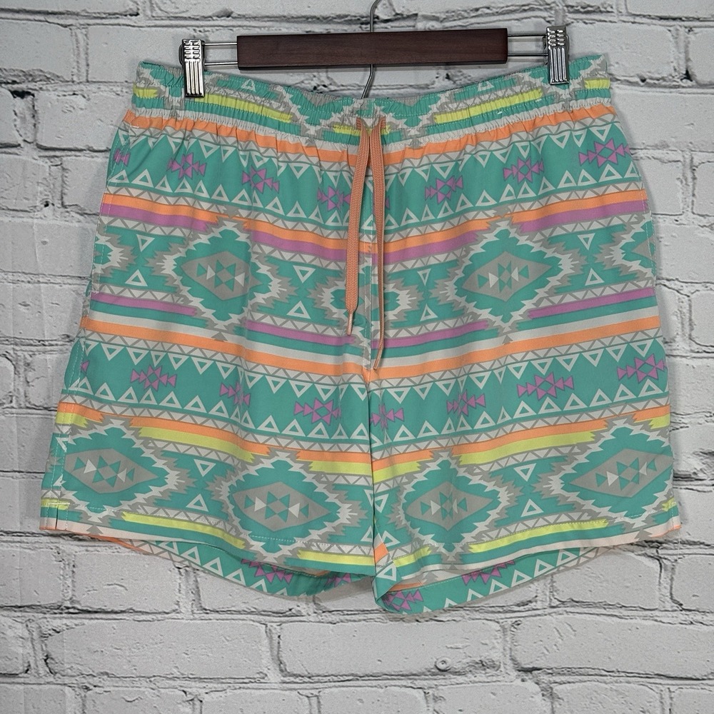 Chubbies Swim‎ Trunks Mens L Mesh Lined Aztec The En Fuegos 5.5" Classic Shorts